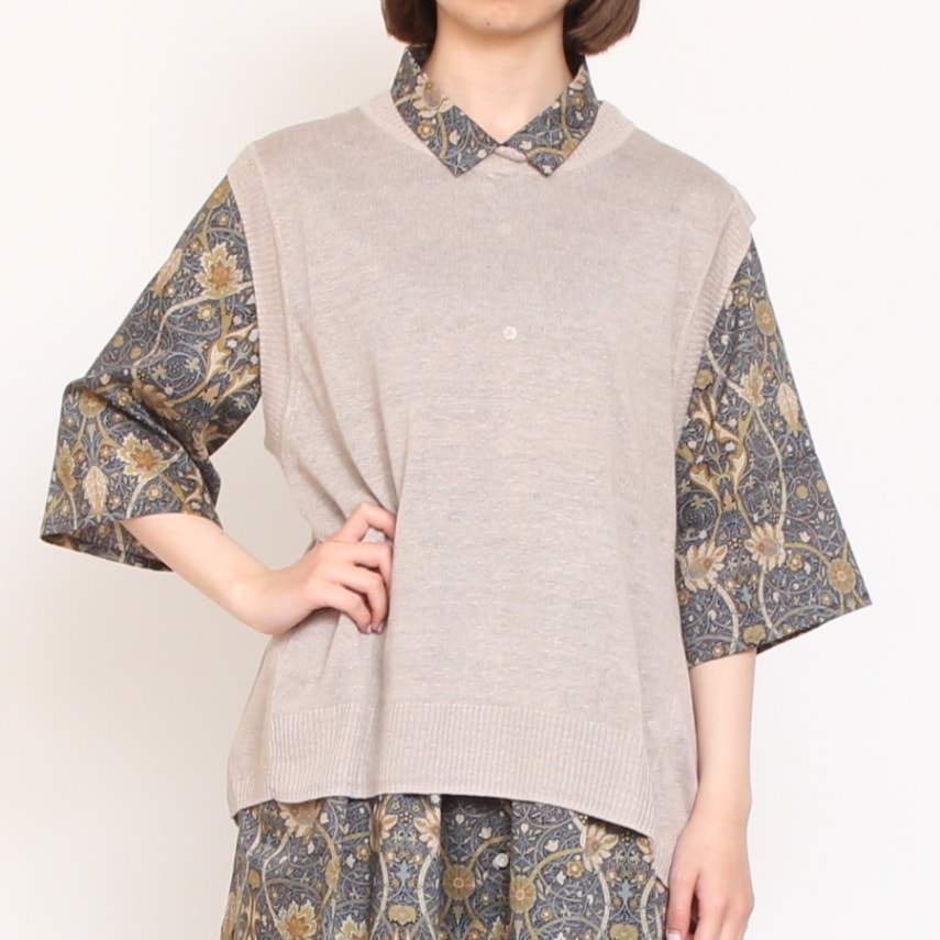 【40%OFF】【ラスト1点ずつ】Mao madeリネンAラインベスト