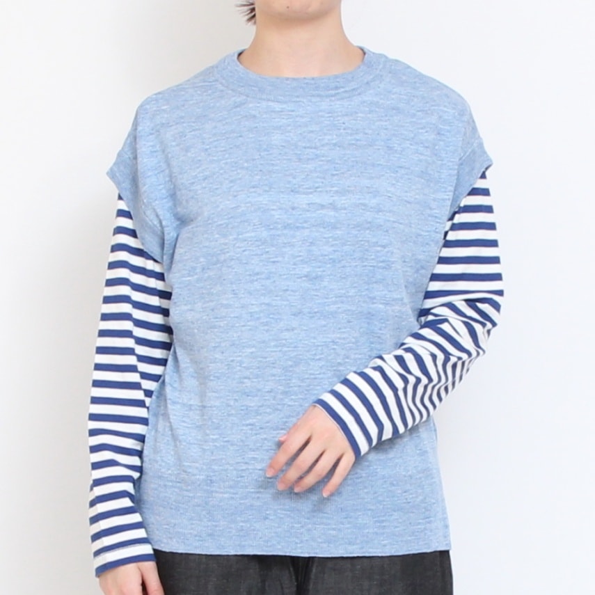 【30%OFF】【SAXのみ ラスト1点】NARU TOSCOリネンベスト