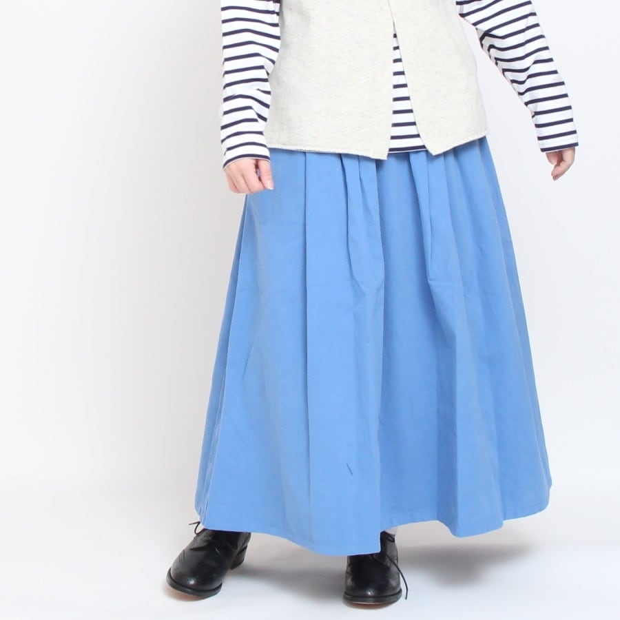 【30%】【BLUEのみラスト1点ずつ】D.M.Gフランネルマキシ丈スカート
