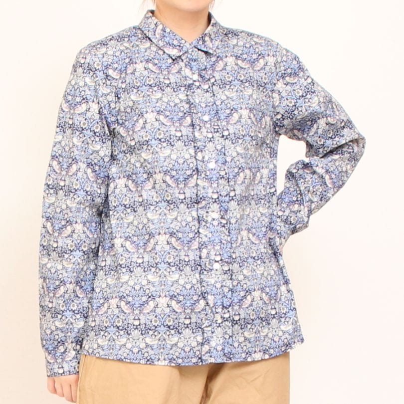 【30%OFF】【サイズ1のみ ラスト1点ずつ】LIBERTY前立てフリルフィットシャツ(2502)