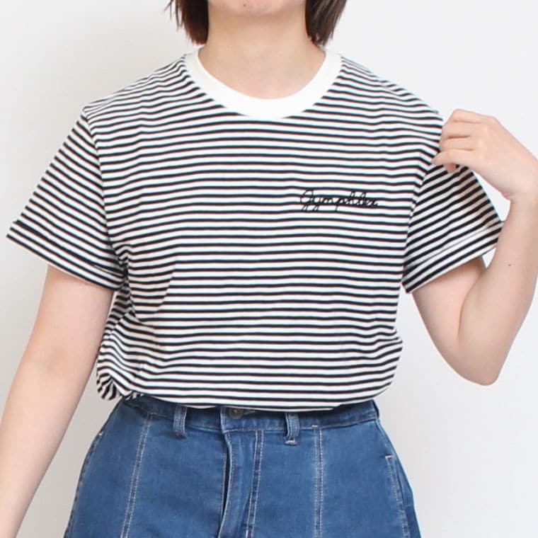 【WHITEラスト1点】GYMPHLEXロゴ刺繍Tシャツ