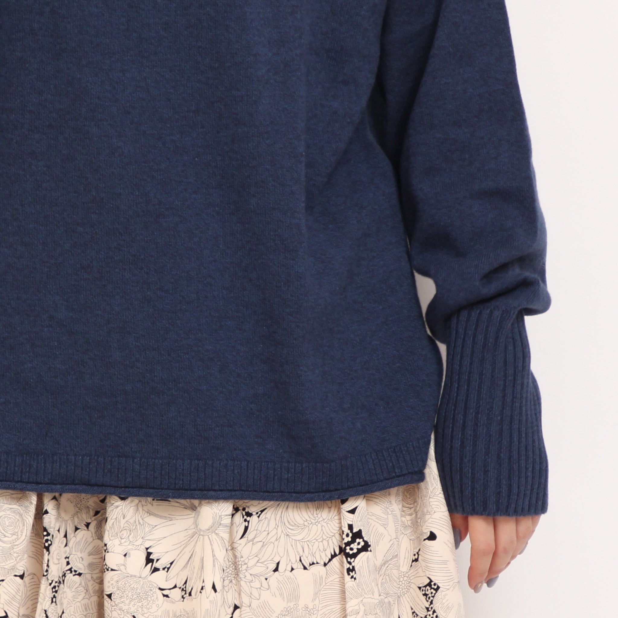 【WINE・NAVY残り僅か】 mao madeソフトコットンハイネックプルオーバー2510