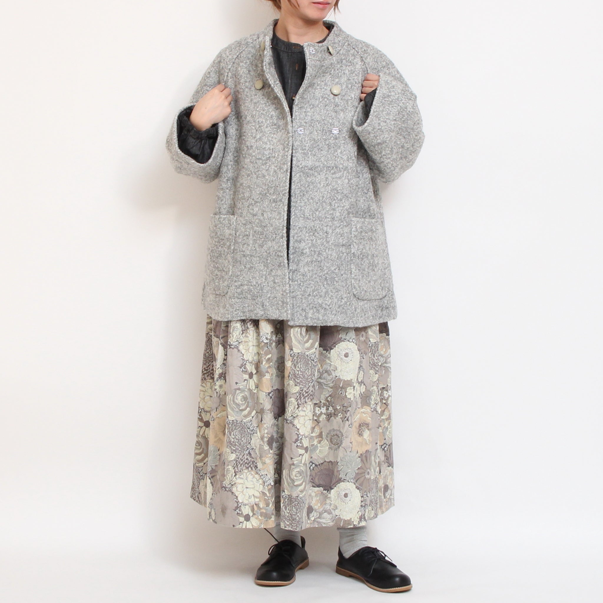 【再値下げ・50%OFF】【CAMEL・GRAYのみ ラスト1点ずつ】Pont de Chalonsダブルショートコート
