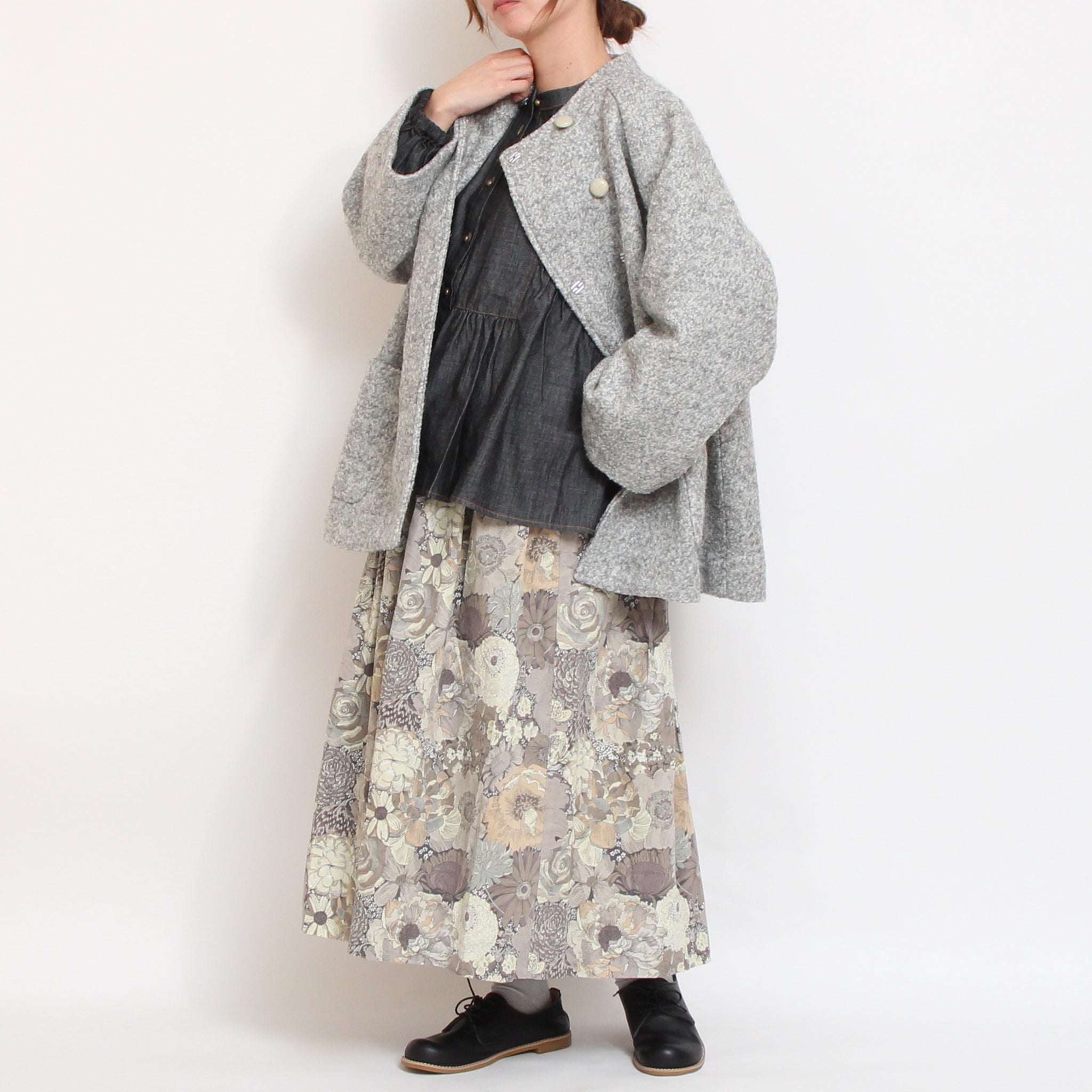 【再値下げ・50%OFF】【CAMEL・GRAYのみ ラスト1点ずつ】Pont de Chalonsダブルショートコート