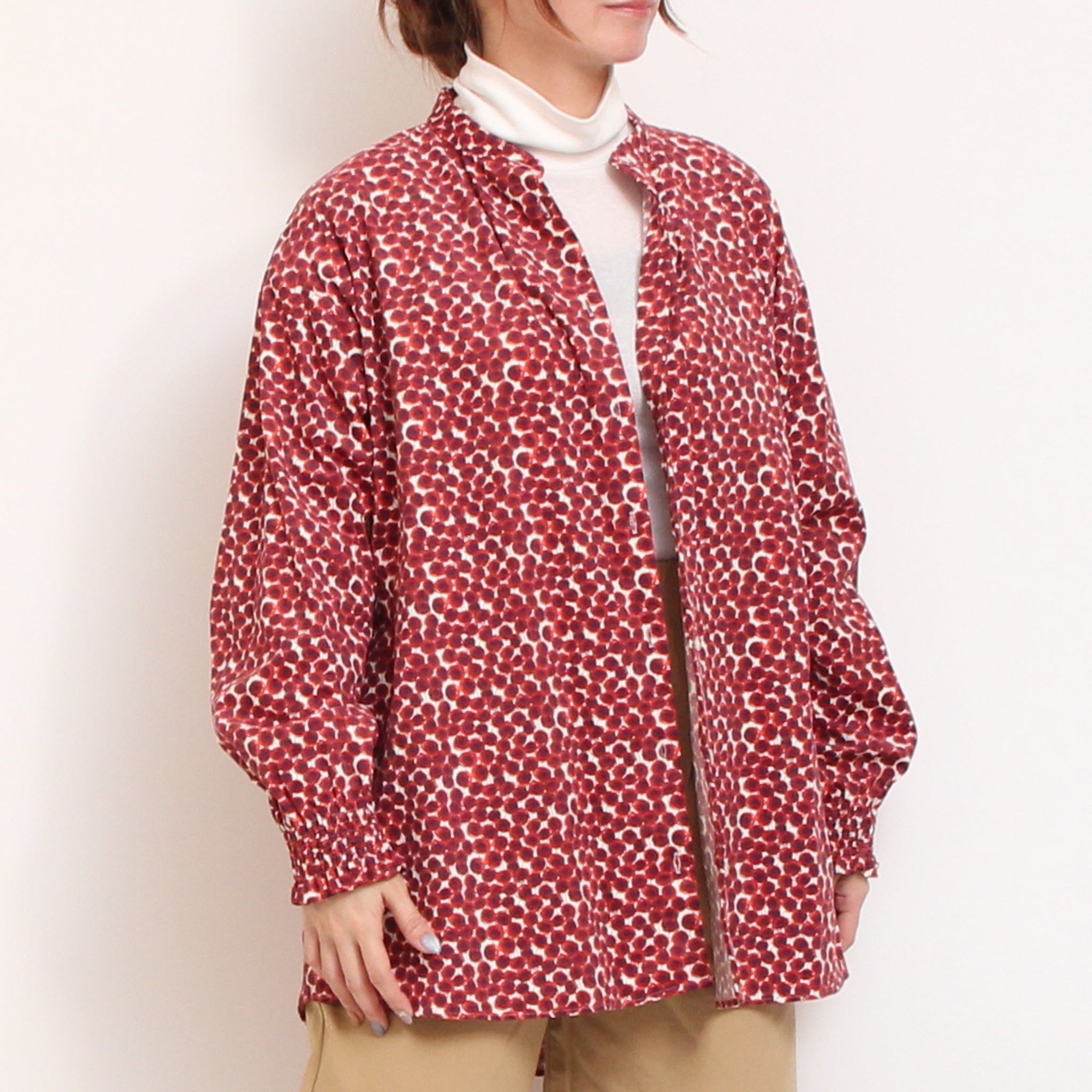 コーデュロイLIBERTY袖シャーリングチュニック2511