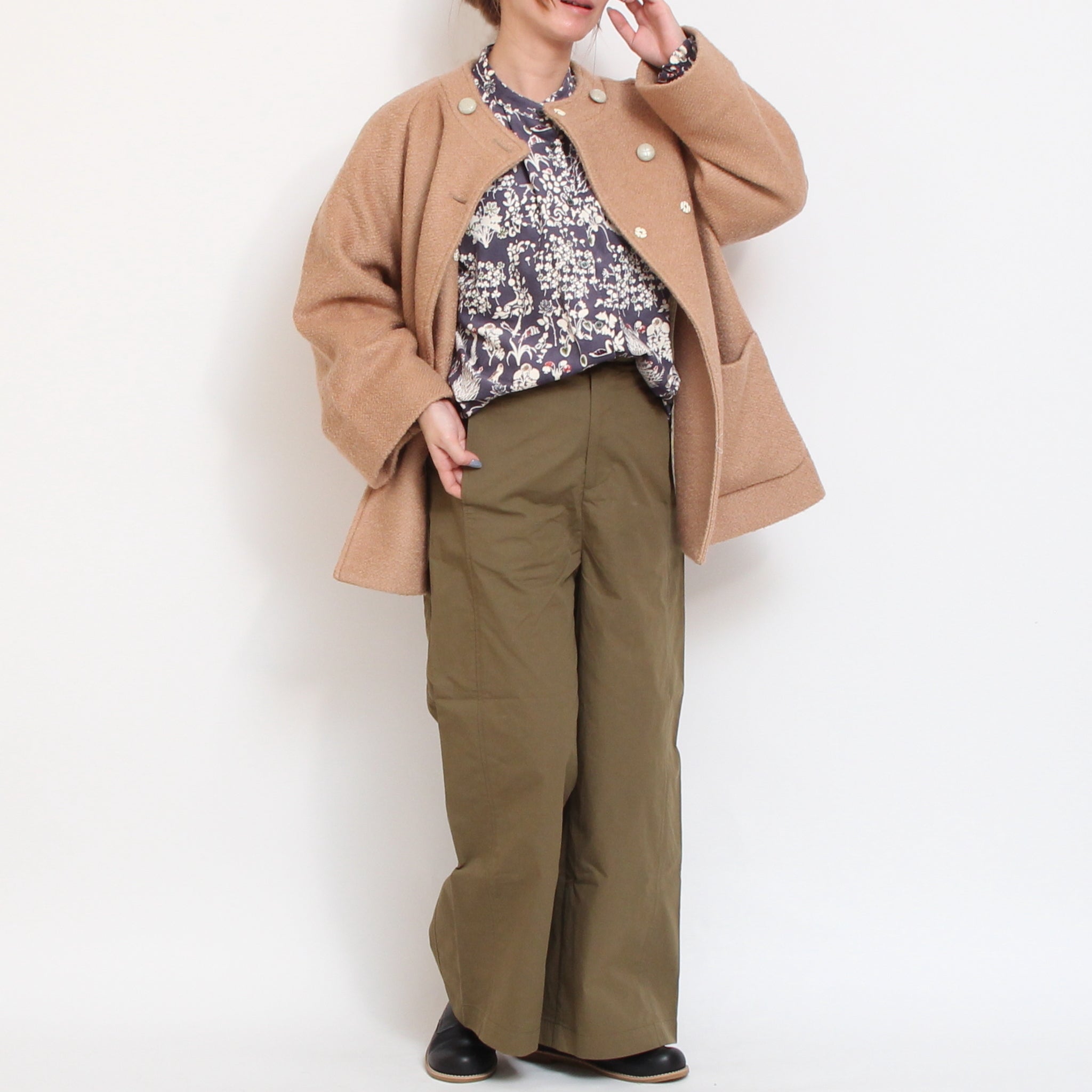 コーデュロイLIBERTY袖シャーリングチュニック2511