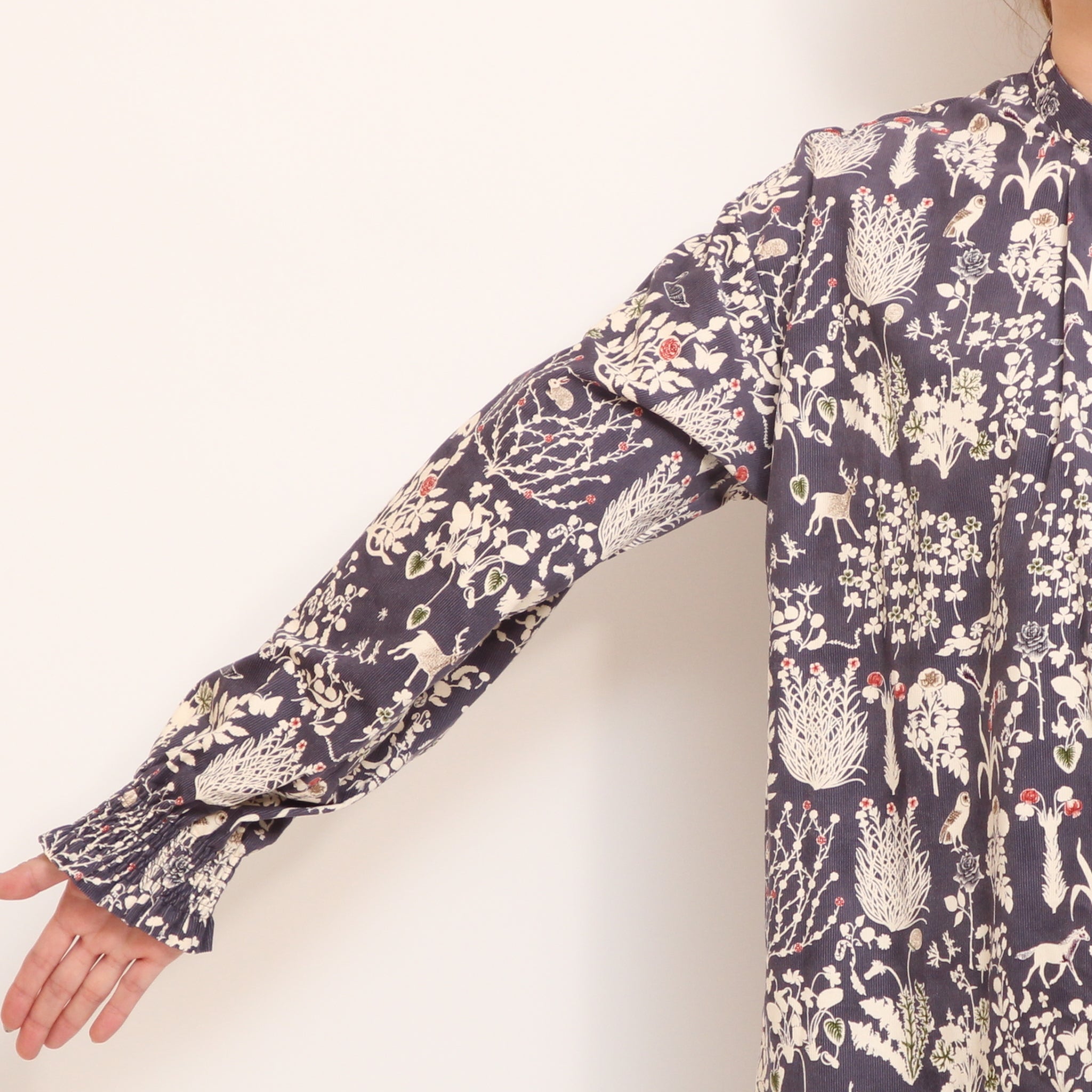 コーデュロイLIBERTY袖シャーリングチュニック2511