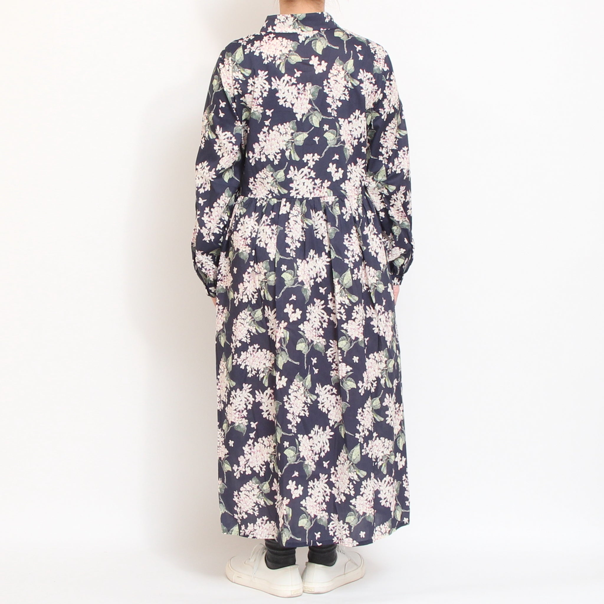 【30%OFF】【NAVYラスト1点】リバティウェーブタックワンピース(2601)