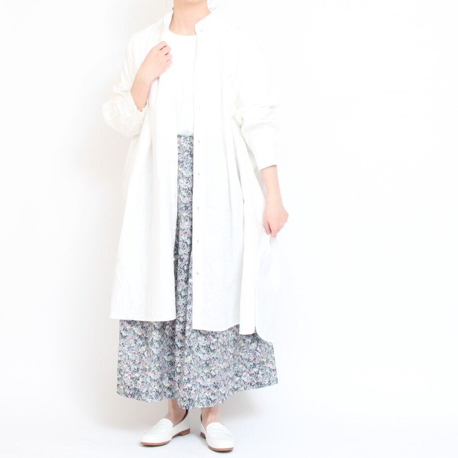【30%OFF】【CHARCOAL GRAYのみ ラスト1点】Brocanteカディシャツワンピース