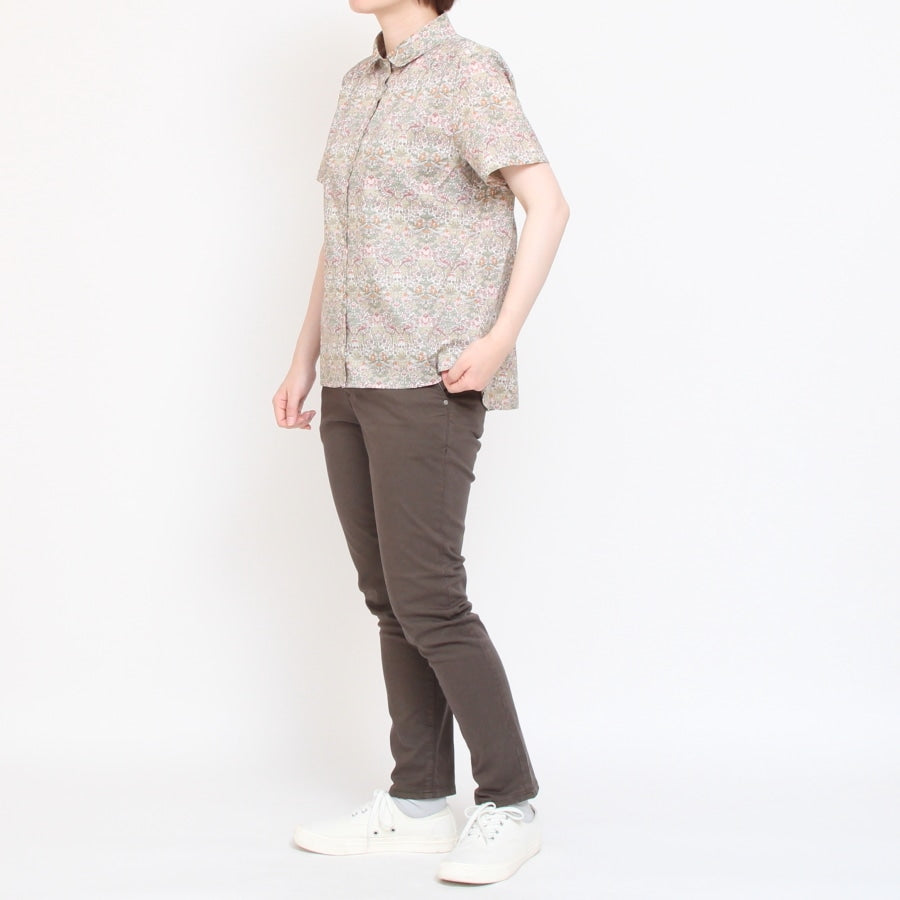 【20%OFF】【サイズ2のみ ラスト1点ずつ】リバティ半袖レギュラーシャツ(2408)