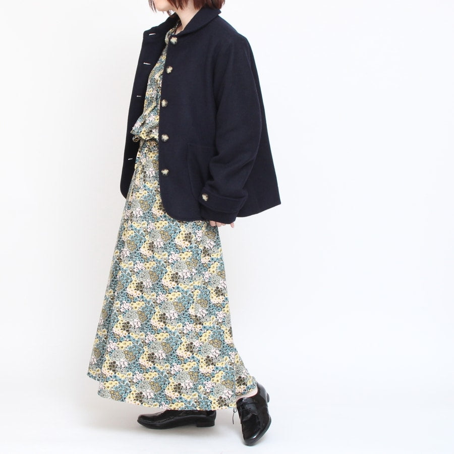 【20%OFF】【GREENのみ ラスト1点】コーデュロイLIBERTYリボン付きスカート(2411)