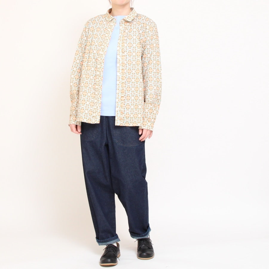 【30%OFF】【サイズ1のみ ラスト1点ずつ】LIBERTY前立てフリルフィットシャツ(2502)