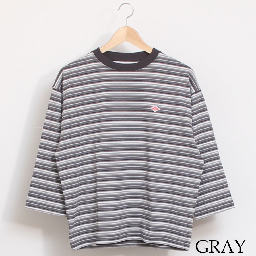 【GRAYのみ ラスト1点】DANTONクルーネック7分袖Tシャツ