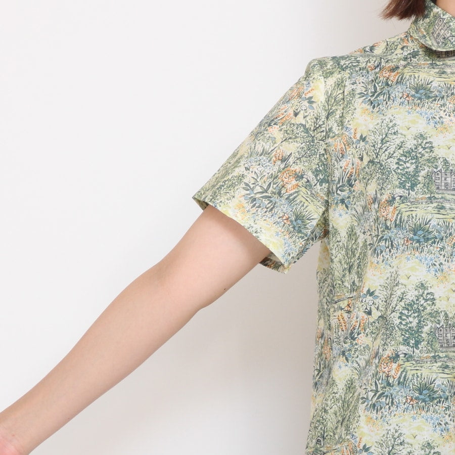 【20%OFF】【GREEN・NAVYラスト1点ずつ】リバティ半袖レギュラーシャツ(2507)