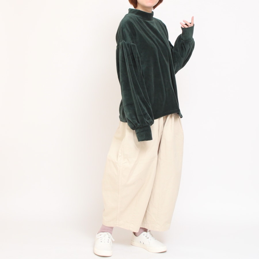 【50%OFF】【GRAYのみラスト1点】NARUベロアラウンドプルオーバー