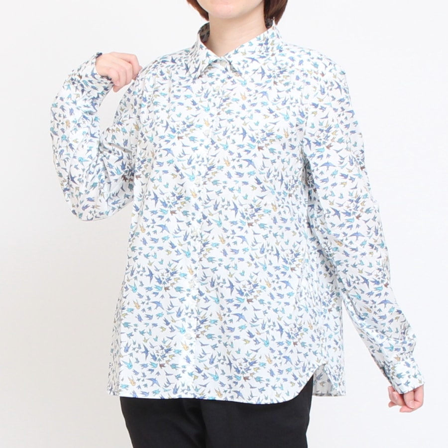 【20%OFF】【IVORYサイズ1のみ ラスト1点】24animals長袖レギュラーシャツ(2409)