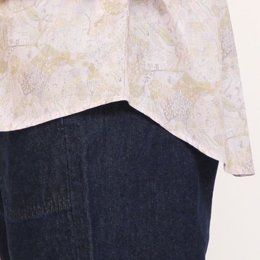 【30%OFF】【SAXのみ ラスト1点】LIBERTYロールアップ半袖シャツ(2506)
