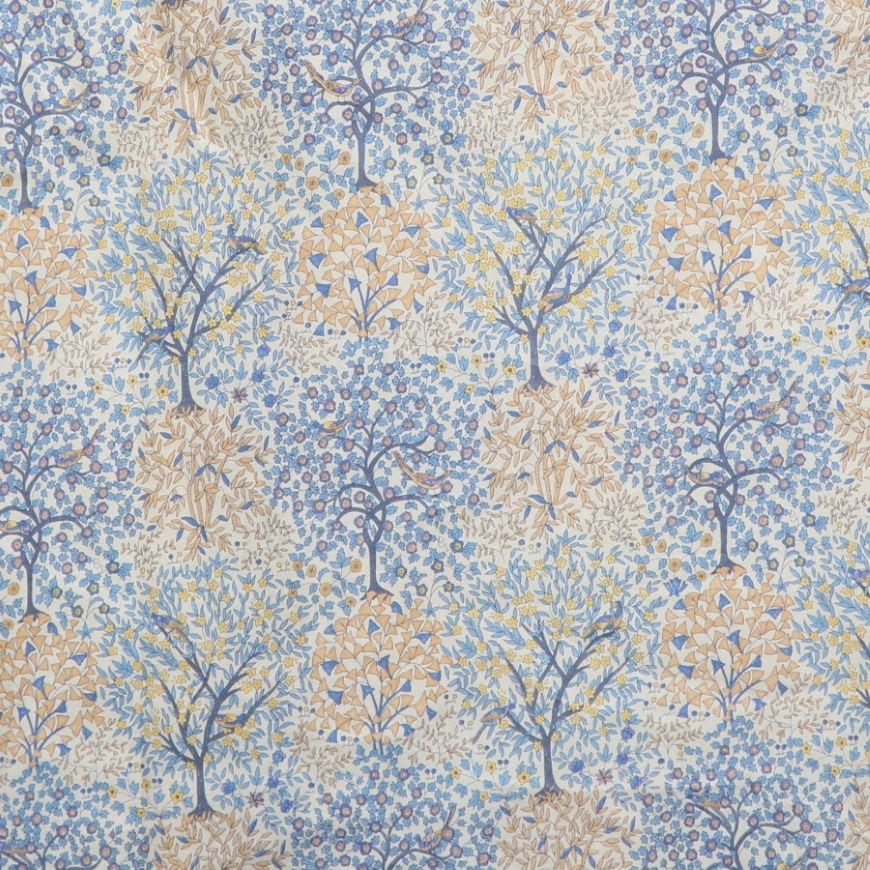 【20%OFF】【BLUE・NAVYラスト1点ずつ】HOKKOH LIBERTY 5分袖レギュラーカラーワンピース2507