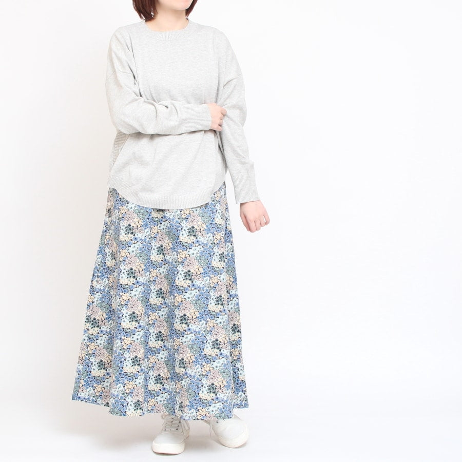 【20%OFF】【GREENのみ ラスト1点】コーデュロイLIBERTYリボン付きスカート(2411)