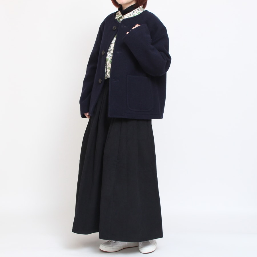 【30%】【BLUEのみラスト1点ずつ】D.M.Gフランネルマキシ丈スカート