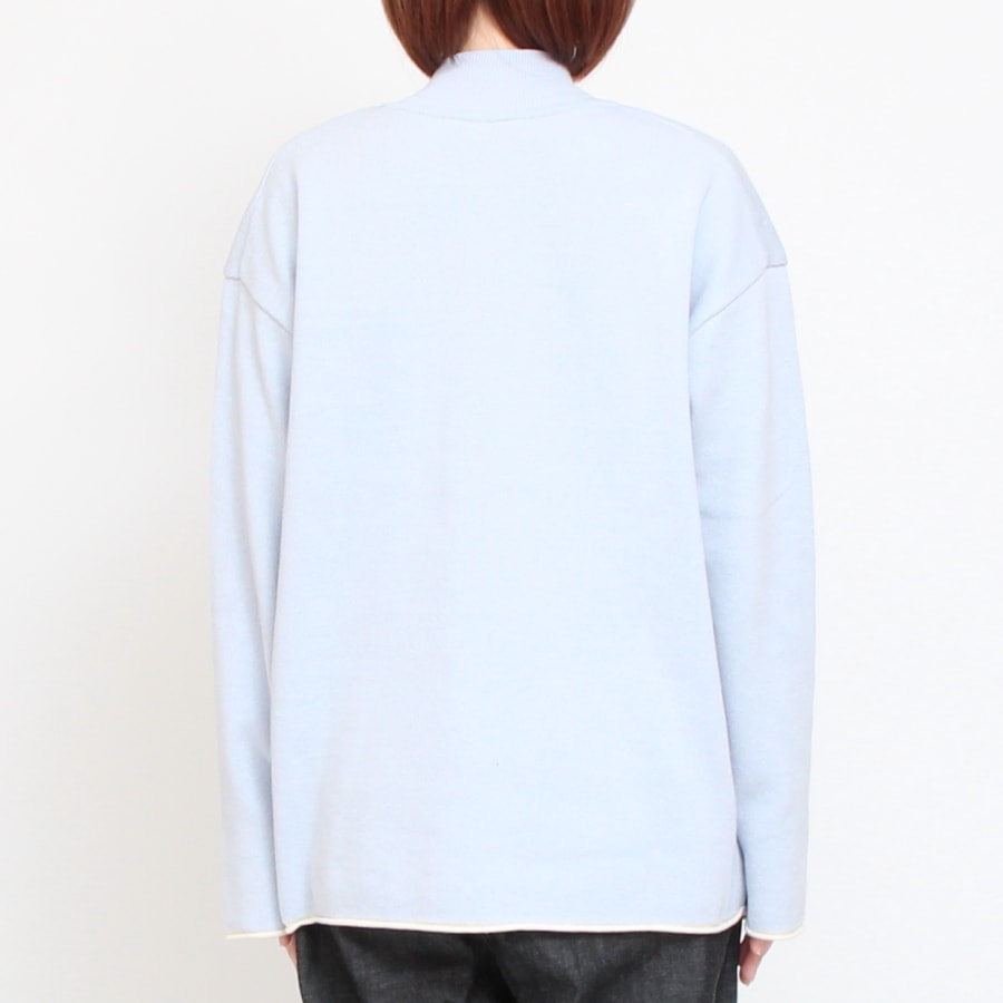 【再値下げ】NARUロール配色ニットプルオーバー