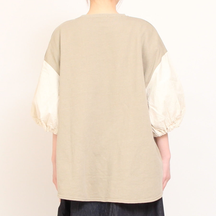 【再値下げ】NARU裏毛×シーチングワッシャープルオーバー