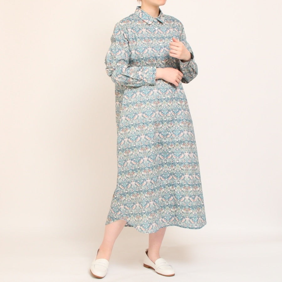 LIBERTY長袖レギュラーカラーワンピース(2503)