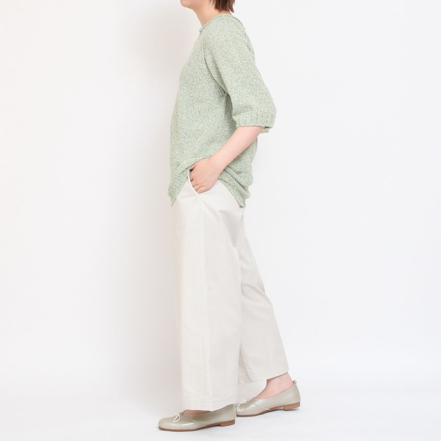 OTA KNIT コットンリネン シルクネップニットプルオーバー