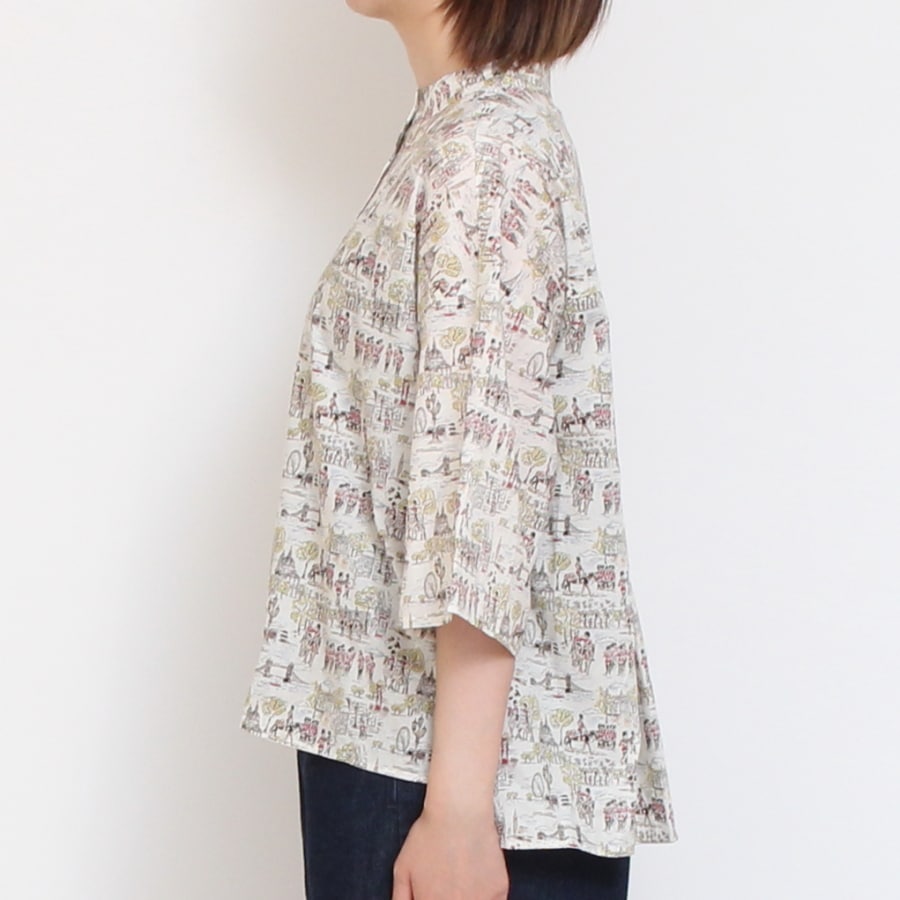 【30%OFF】【RED 残り僅か】リバティ前後差サイドスリットシャツ(2507)