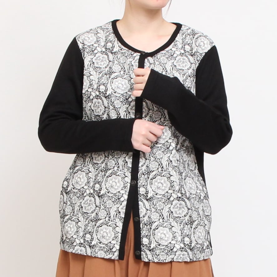 【20%OFF】【ラスト1点ずつ】LIBERTY MIXボートネックカーディガン67064