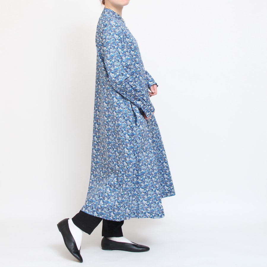 【20%OFF】【BLUEのみ 残り僅か】リバティバンドカラーフレアワンピース(2501)