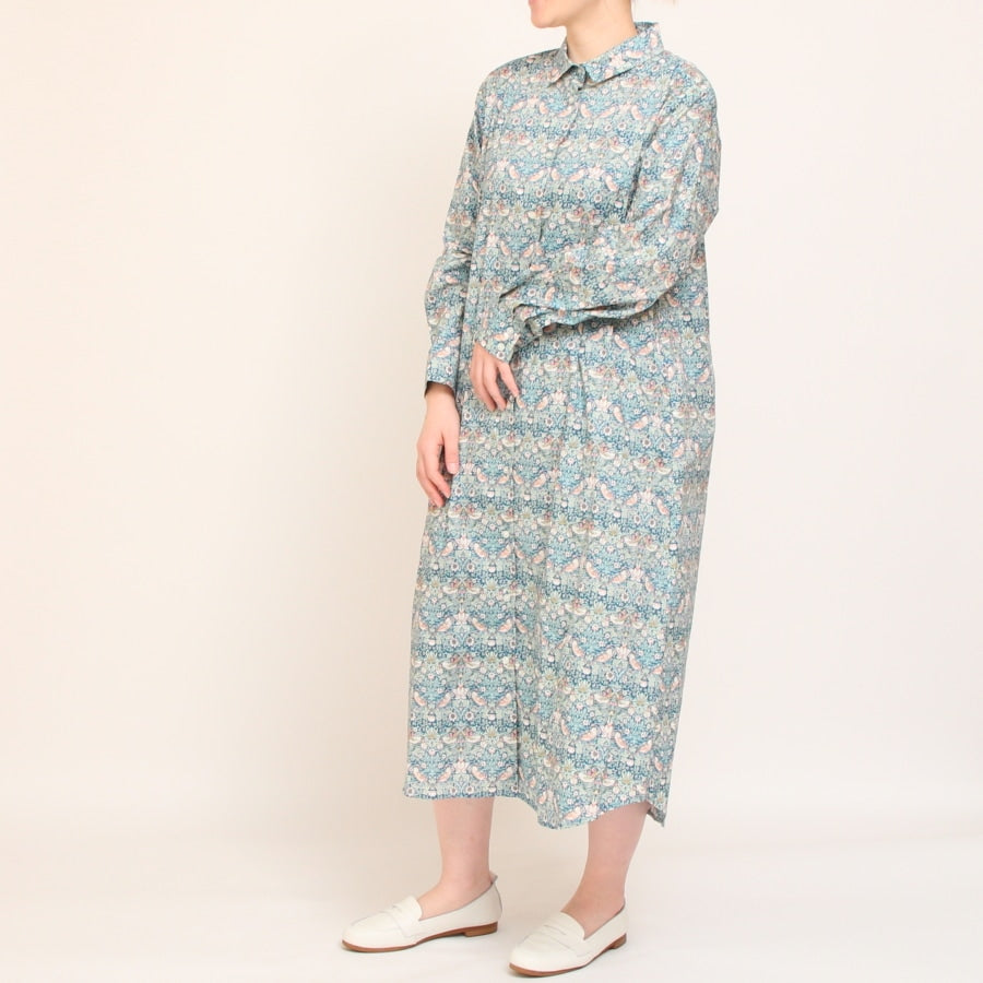 LIBERTY長袖レギュラーカラーワンピース(2503)