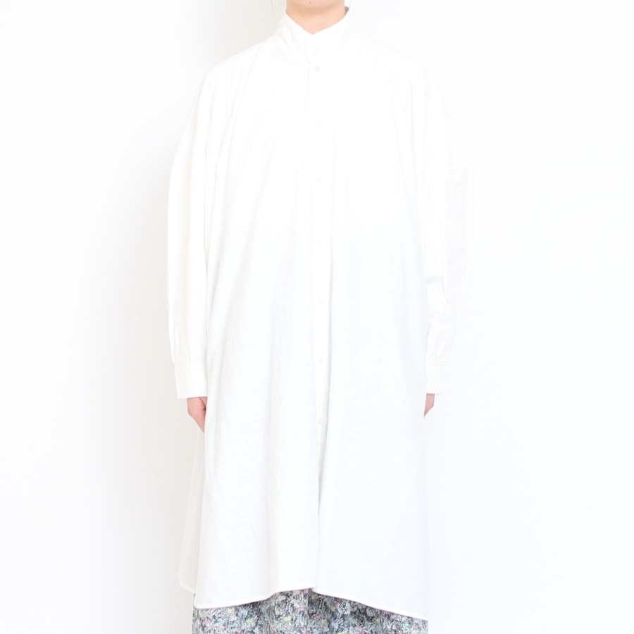【30%OFF】【CHARCOAL GRAYのみ ラスト1点】Brocanteカディシャツワンピース