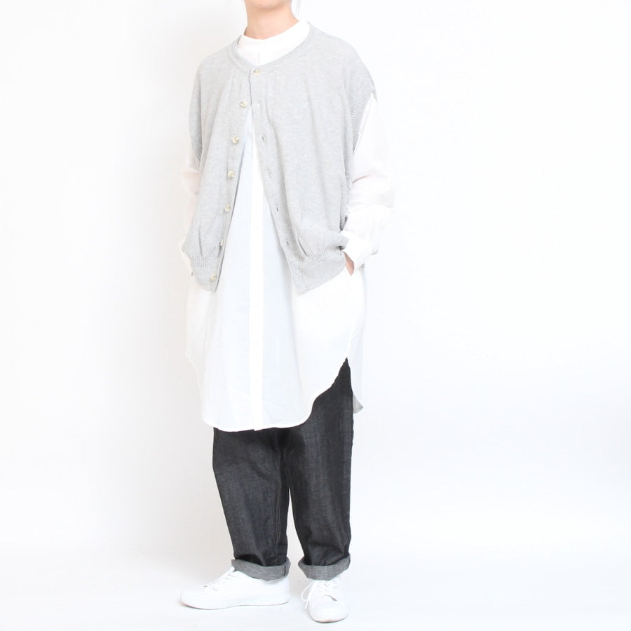 【WHITEのみ残り僅か】NARUふんわりローンスミスロングシャツ