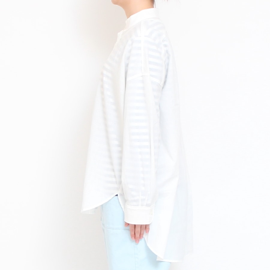 【30%OFF】【BLUEのみ ラスト1点】NARUふんわりローンスミスシャツ