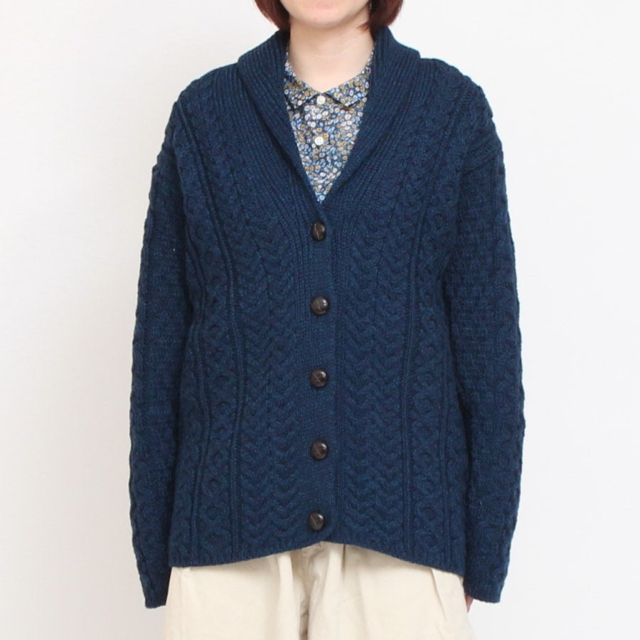 【40%OFF】【CHARCOAL GRAYのみ ラスト1点】Aran Woollen Millsショールカーディガン24