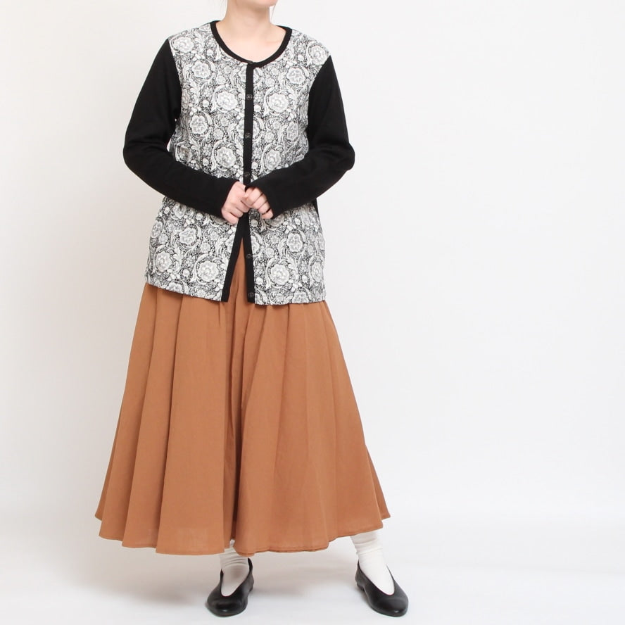 【BLACKラスト1点】LIBERTY MIXクルーネックカーディガン67064