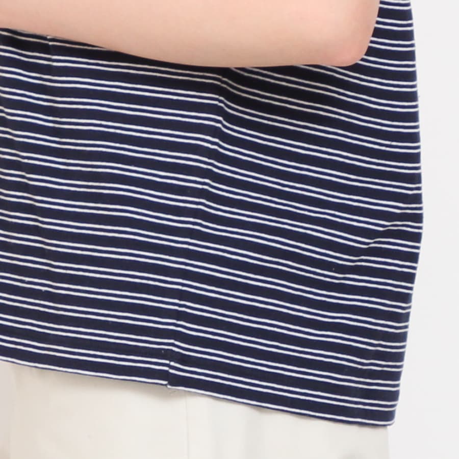 【20%OFF】【NAVYのみ ラスト1点】DANTONボーダーフレンチスリーブTシャツ