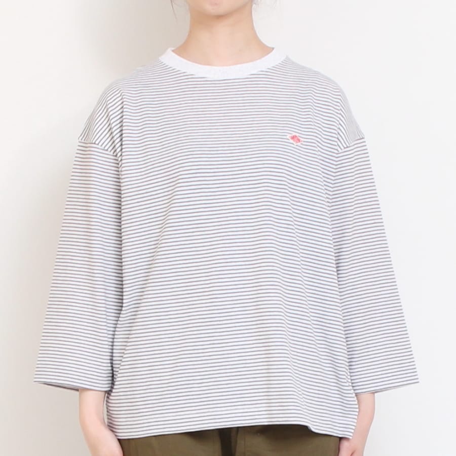 【GRAYのみ ラスト1点】DANTONクルーネック7分袖Tシャツ