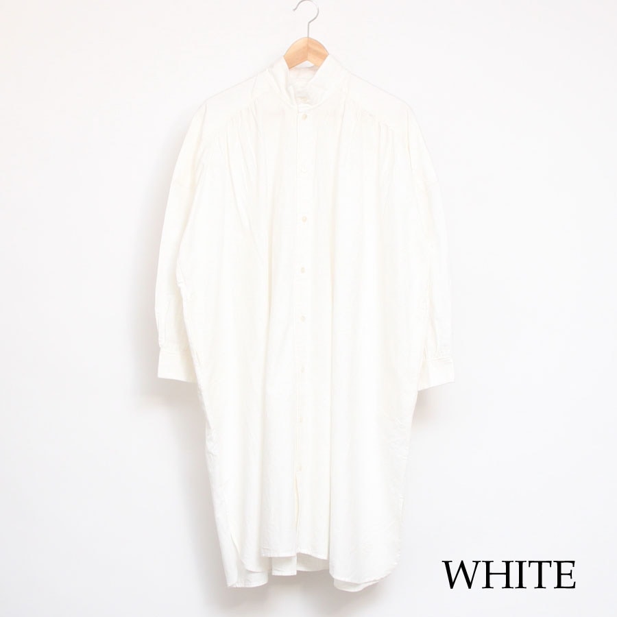 【30%OFF】【CHARCOAL GRAYのみ ラスト1点】Brocanteカディシャツワンピース