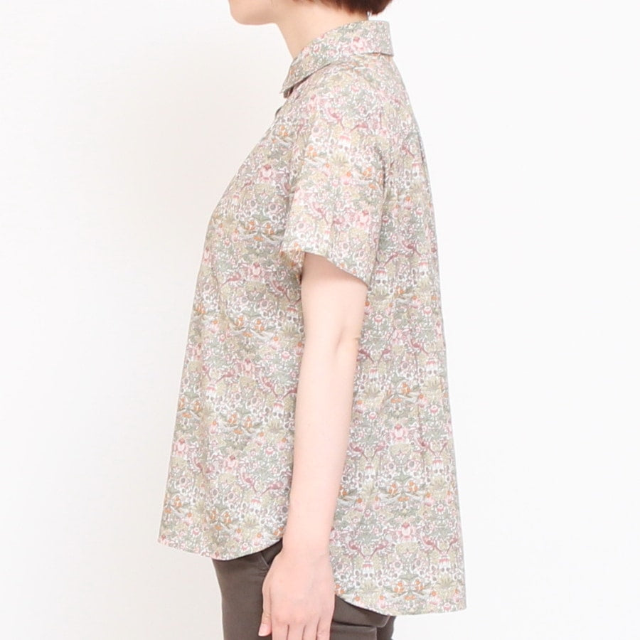 【20%OFF】【サイズ2のみ ラスト1点ずつ】リバティ半袖レギュラーシャツ(2408)