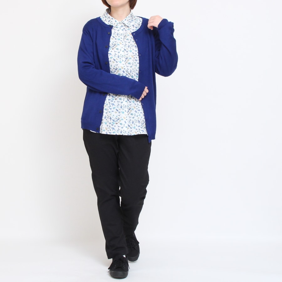 【20%OFF】【IVORYサイズ1のみ ラスト1点】24animals長袖レギュラーシャツ(2409)