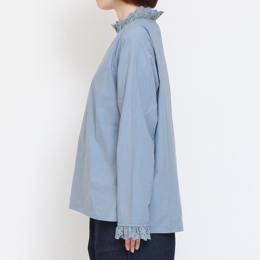 kelenレースフリルデザインプルオーバー