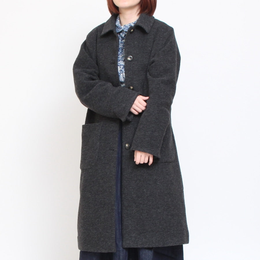 【再値下げ・40%OFF】【CHACOAL GRAY ラスト1点】裏リバティステンカラーコート(2410)