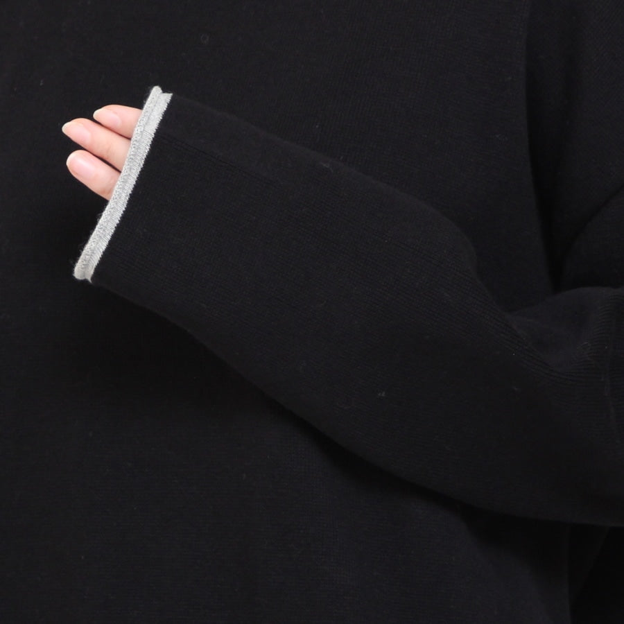 【再値下げ】NARUロール配色ニットプルオーバー