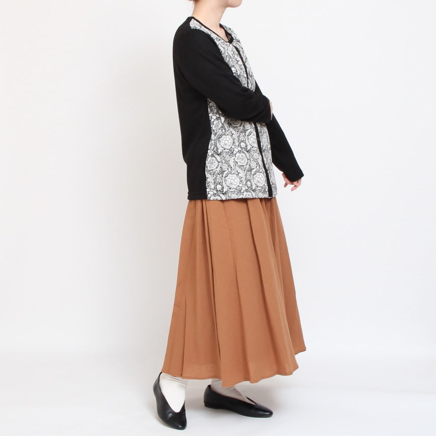 【BLACKラスト1点】LIBERTY MIXクルーネックカーディガン67064