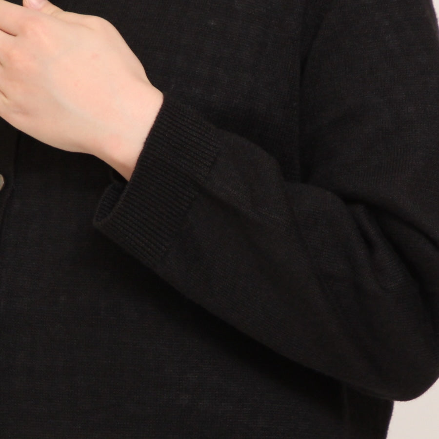 【BLACKのみ残り僅か】mao made UVカットリネン クルーネックカーディガン25
