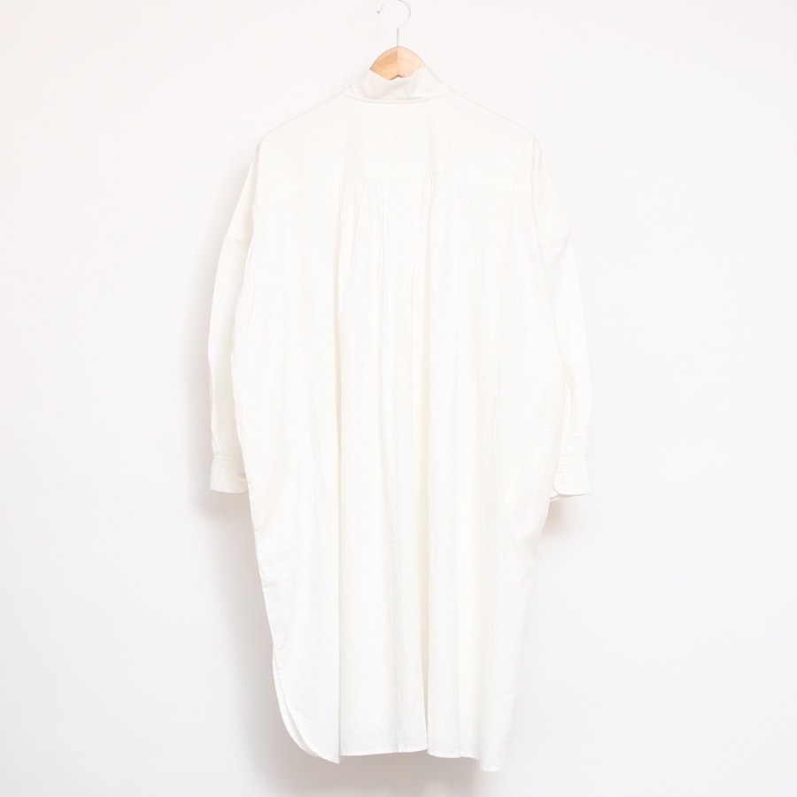 【30%OFF】【CHARCOAL GRAYのみ ラスト1点】Brocanteカディシャツワンピース