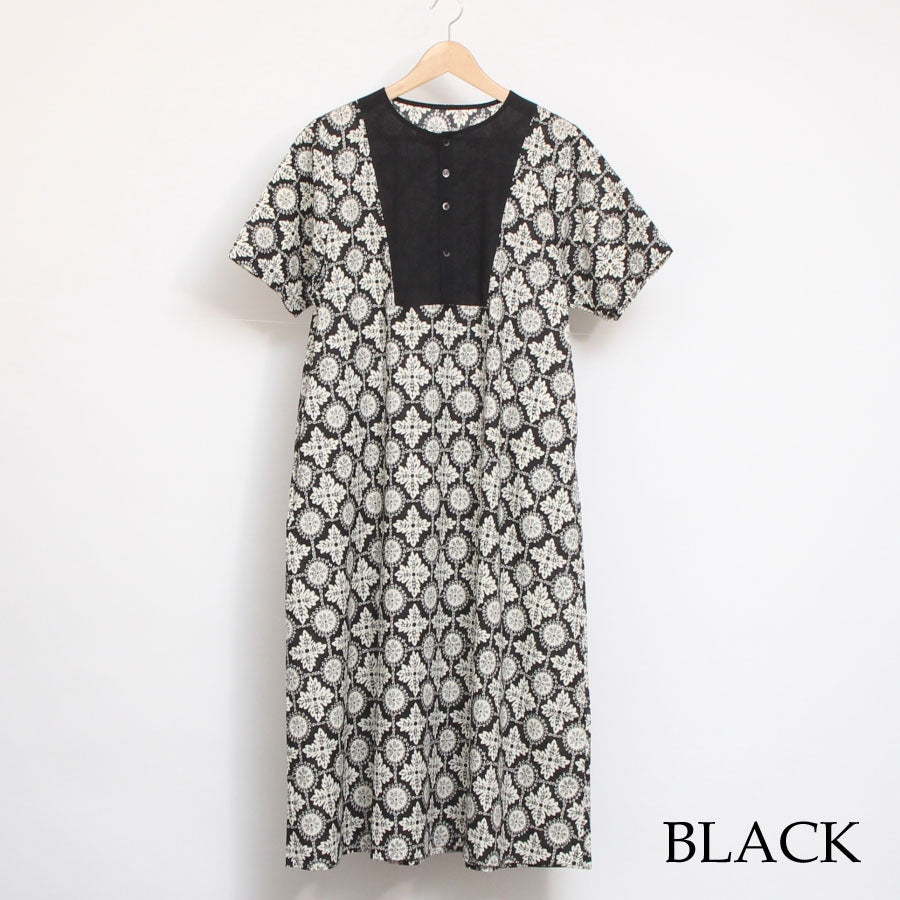 【再値下げ】【BLACKのみラスト1点】NARUエスニック柄ワンピース