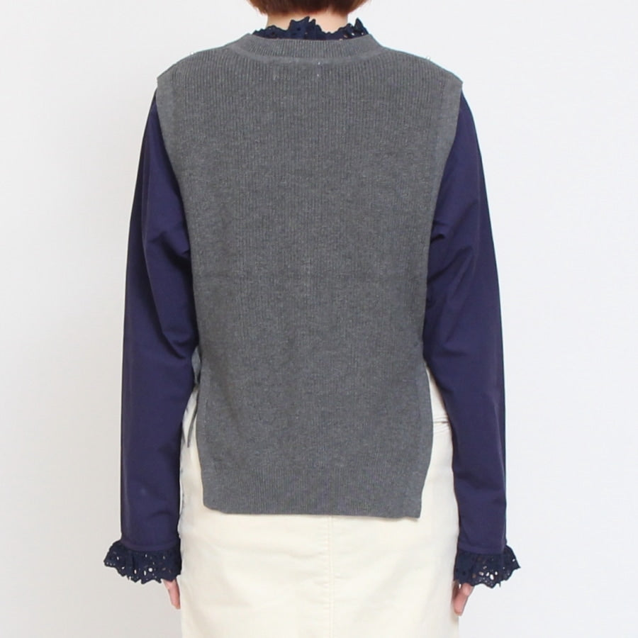 【50%OFF】sosottoパールニットベスト